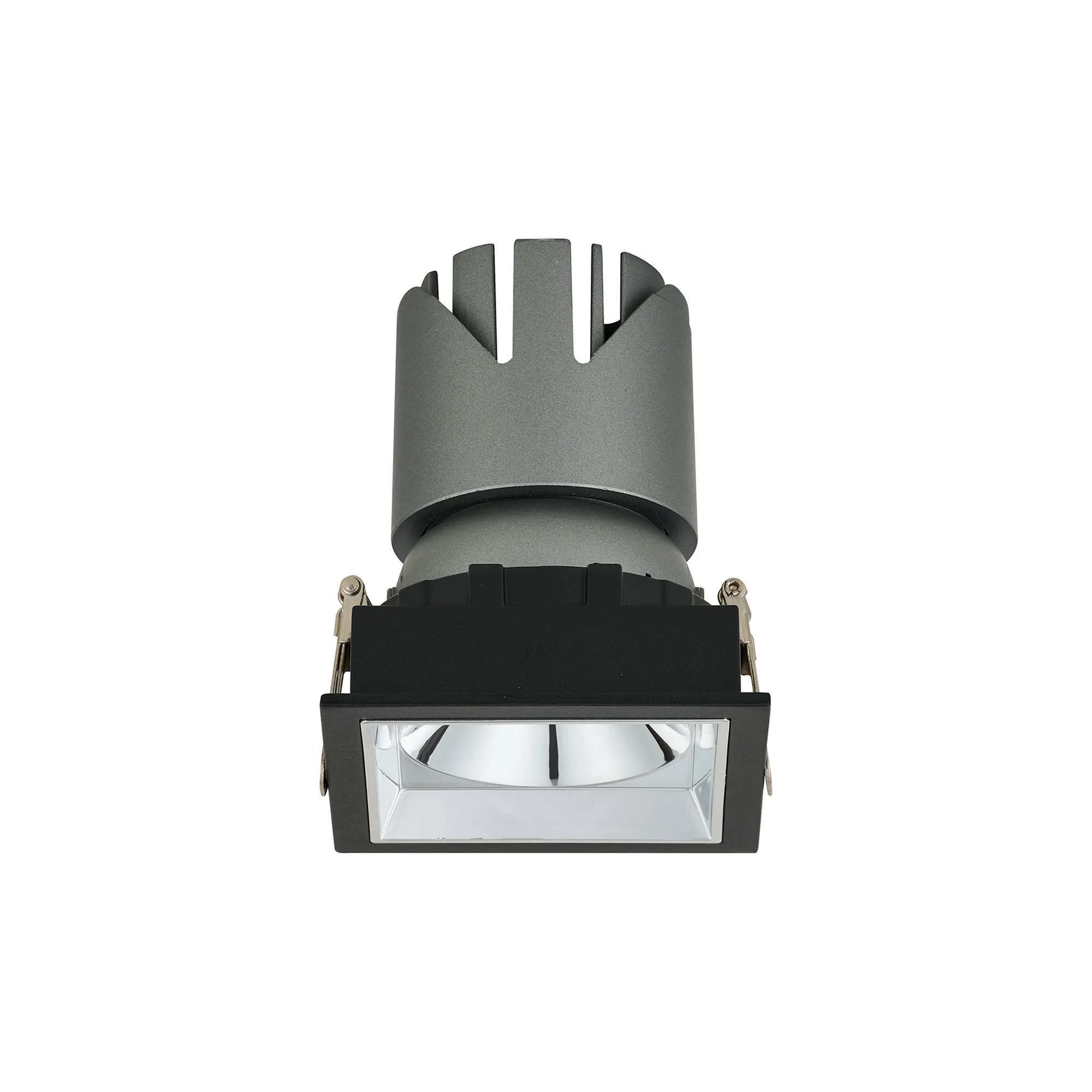 DM204133 Belza 12-15W(300/350mA)Recessed Square Adj. Spot light 24° Double Asymmetric Lens,Black and Shiny Silver Reflector 4000K ,IP65 ,Driver Not Inc. DM204133 Belza 12-15W(300/350mA)Recessed Square Adj. Spot ligh